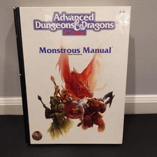 Vintage TSR Advanced Dungeons & Dragons 2nd Monstrous Manual Hardcover D&D RPG