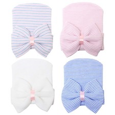 Newborn Hats for Girls Hospital Hat Baby Girl Bows and Headbands Infant Beani...