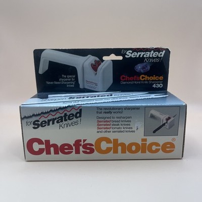 Edgecraft Chef Choice 430 Manual Serrated Knife Sharpener White 