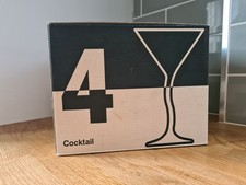 Set of 4 Leonardo martini glasses with curved stems