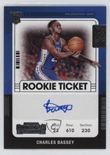 2021-22 Panini Contenders Rookie Ticket Variation Charles Bassey #139 Auto 4at