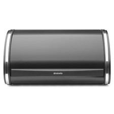 Image of Brabantia Roll Top Bread Bin Medium High Grade Stainless Steel White Silver