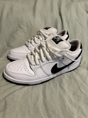 Pre-owner Nike SB Dunk Low - White/Black/Black Sole- Men Size 10 US - No Box