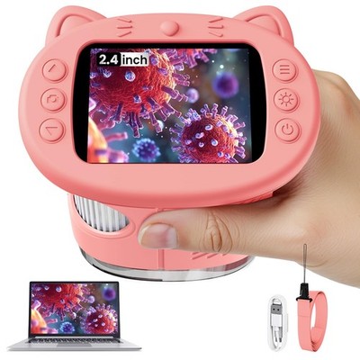 Vorth Microscope for Kids, 2.4 Inch Digital Microscope with 1000X Magnificati...