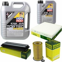 Inspektionspaket 6L Liqui Moly Top Tec 4100 5W-40 FüR Honda Accord VII Tourer