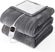 Electric Heated Blanket Twin - 62"X84" Heating Bed Blankets Throw with 10 Heatin
