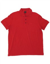 Hugo Boss Mens Polo Shirt XL Red Cotton DP15
