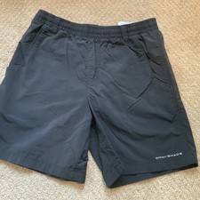 Columbia Medium Pfg 10/12 Black Trunk Swim Shorts Omni Shade 5  Inseam Youth Boy
