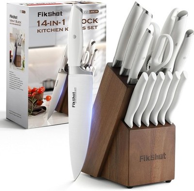 HENCKELS Statement Premium Quality 15-Piece Set with Block Natural Razor-Sharp