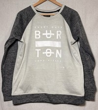 Burton Sweatshirt Mens Large Gray Fleece Warm Dryride Pullover Snowboarding