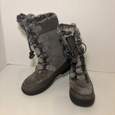 All in Motion Skylar Girls Size 2 Gray Waterproof Winter Boots w/ Thermolite