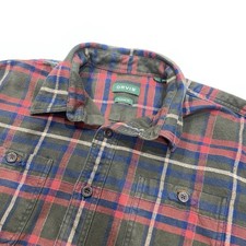 Orvis Perfect Flannel Shirt Red Plaid Classic Long Sleeve Outdoors Men s XL