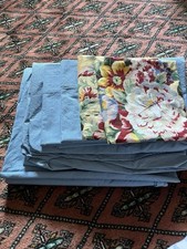 100 Cotton Queen Blue Strip With Floral Sheet Set
