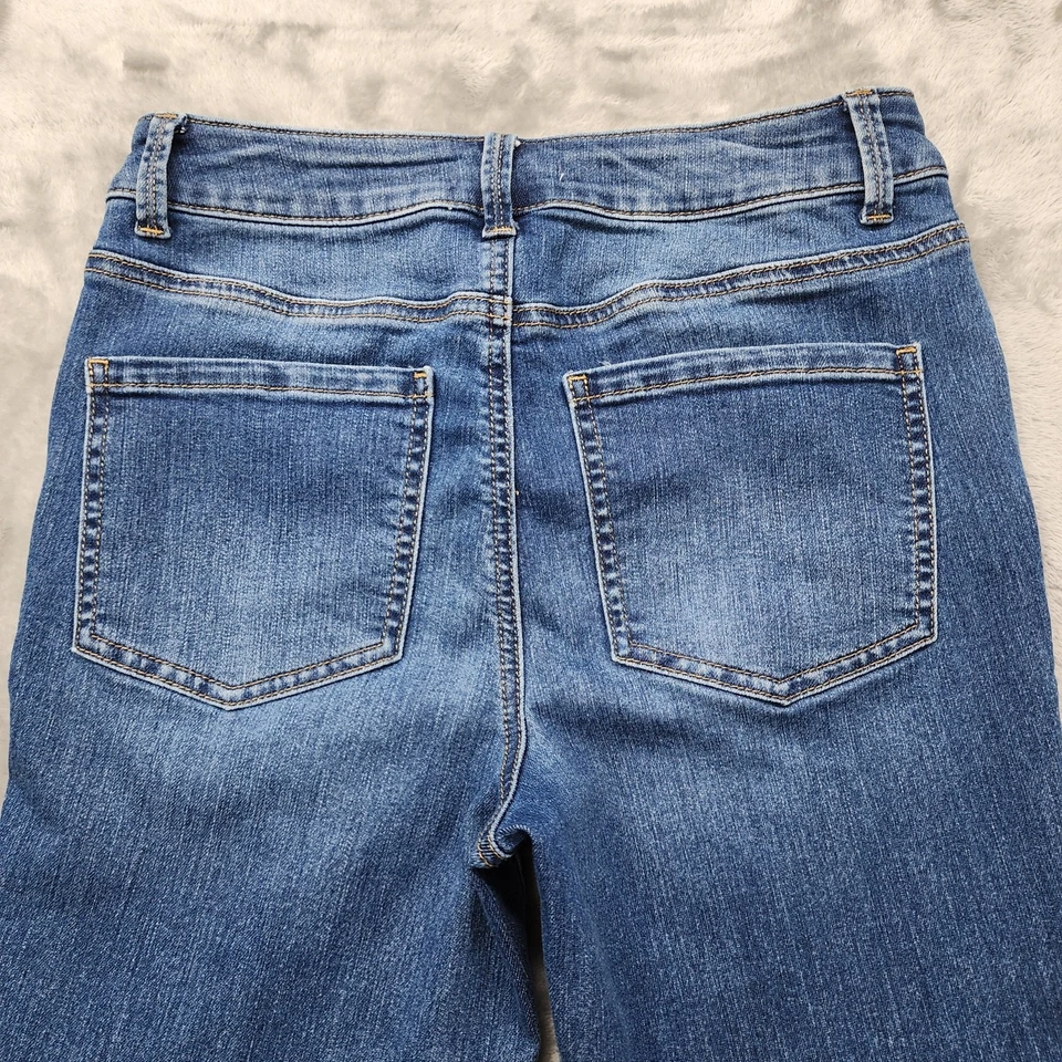 Maurices Jeans Womens 6 SHORT Blue Everflex Super Skinny High Rise Seamed Ankle  - Image 4 of 4