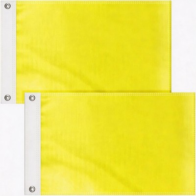 2Pcs Yellow Quarantine Flag Blank Nautical Message Flags 200D Nylon Boat Flag