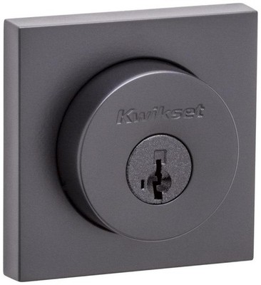 Kwikset 159SQT-S.STRKP Halifax Double Cylinder Keyed Entry - Black