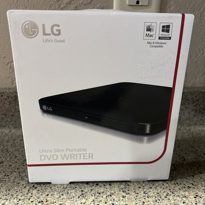 NEW! LG - SP80NB80 - ULTRA SLIM PORTABLE USB EXTERNAL DVD-WRITER - PC/MAC  BLACK