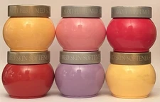 6 (six) Avon vintage skin softeners: Timeless-Roses Roses-Odyssey-Candid- READ