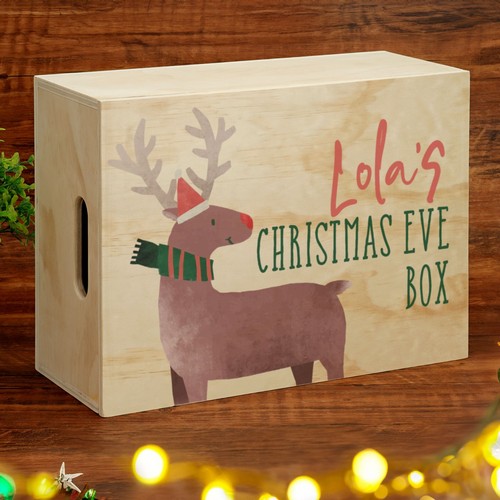 Personalised Christmas Eve Box Printed Kids Xmas Gift Family Keepsake Storage 3 - Picture 11 of 12