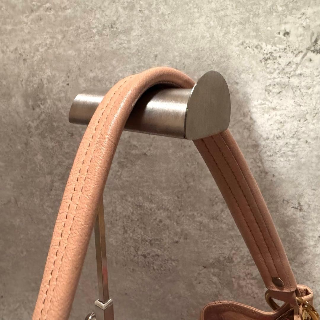 Burberry Blue Label One Shoulder Tote Bag Pink Full Leather Nova Check New thumbnail 8