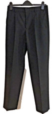 BHS Trousers Navy W30 L31"  Comfort Waist Formal Tailored Straight Leg Pleated