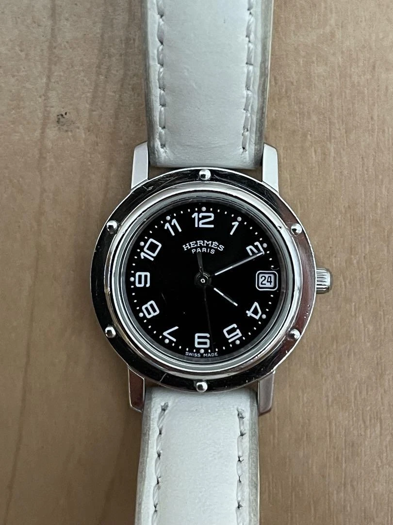 HERMÈS Hermes Clipper CL4.210 Donna Acciaio Inox Quarzo Quadrante Nero H406