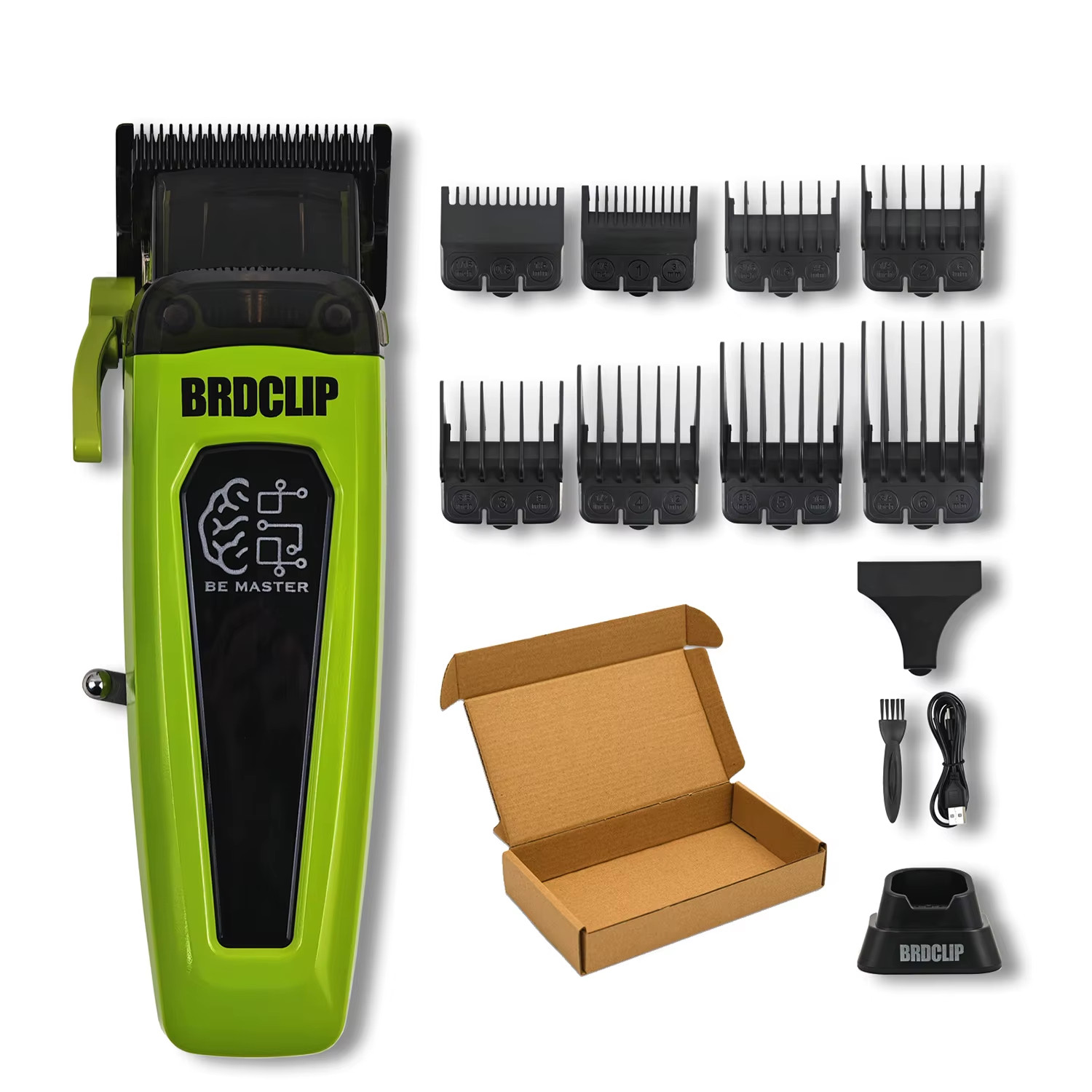 Tagliacapelli Uomo BRDCLIP BRD 106 con Base Ricarica e Lame DLC