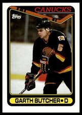 1990-91 Topps Garth Butcher Vancouver Canucks #150