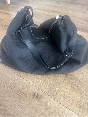 GUCCI Black GG Canvas Extra Large Duffle Bag