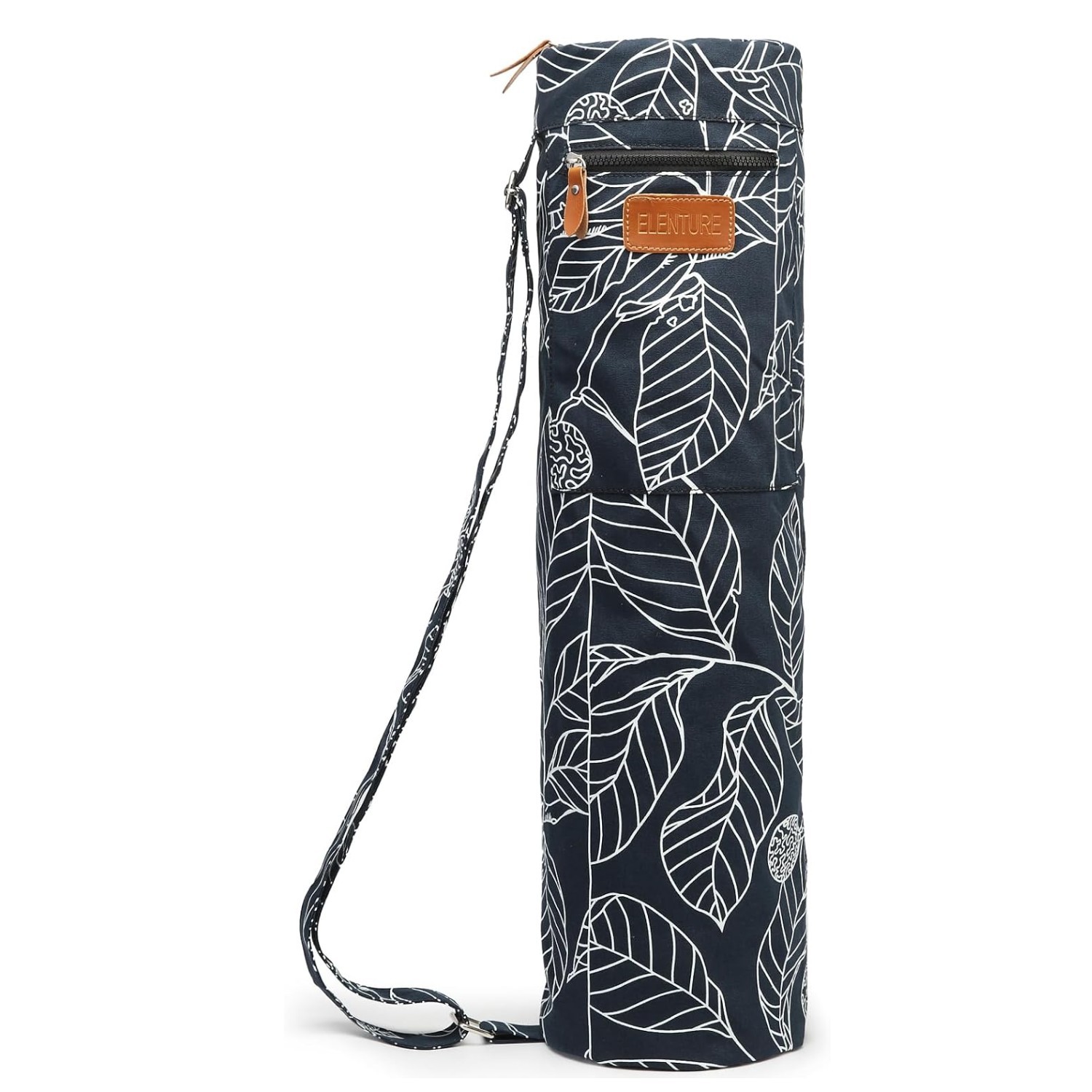 Yoga Mat Bag For Women & Men, Full-Zip Canvas Pilates Bag With Pockets
