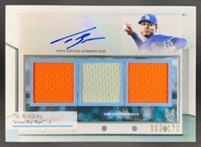 Taj Bradley 2024 Topps Museum Signature Swatches Triple Patch Auto Rays /170