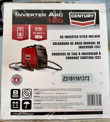 Century Inverter Arc 120 Stick Welder K2789-2, 120V 20A Portable 