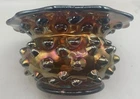 WONDERFUL VINTAGE CARNIVAL  MILLERSBURG RADIUM PURPLE HOBNAIL SPITTOON