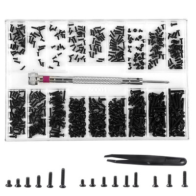 500 Stück Kleine Schrauben Set M1.2 M1.4 M2  PC Brillen Uhren Computer