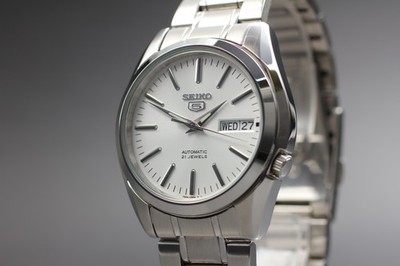 N MINT 】 Seiko 5 7S26-01V0 White Dial Day/Date Men's Automatic