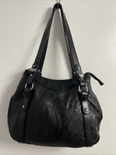 ROBERTO CAVALLI AUTHENTIC Freedom Vintage Black Leather Bag Shoulder Bag