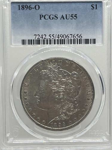 1896-O Morgan Silver Dollar - PCGS AU 55 - Amazing Coun