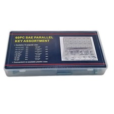 Heat-Treated Zinc Keystock Bar Set - 60 Pieces for Reliable Torque Transmission