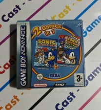 2 GAMES IN 1 SONIC NINTENDO GBA GAMEBOY ADVANCE ITA NM COMPLETE RARE
