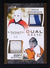 2022-23 Leaf ITG Used Gold Spectrum 1/1 Pelle Lindbergh Ron Hextall #GDR-14 11jd
