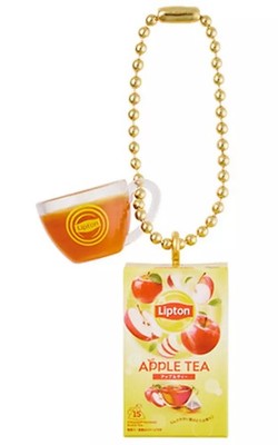 Bandai Lipton Miniature Charm Apple Tea Bag Candy Toy Key Chain Japan