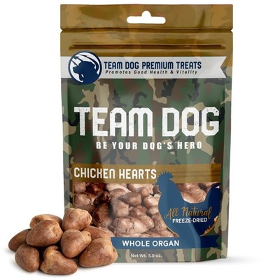 Freeze Dried Chicken Hearts for Dogs, 4.5 Oz | Single Ingredient Dog Treat - ...