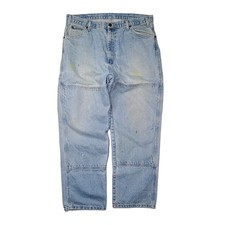 Vintage 90s Dickies Double Knee Carpenter Painter Distressed Jeans Fits 36x29