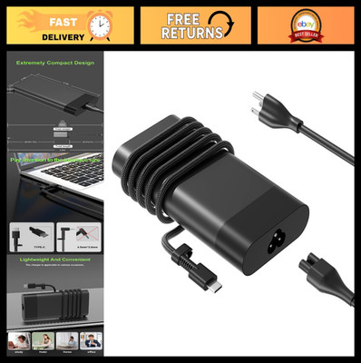 90W USB-C Power Adapter Charger for HP Envy, Spectre, EliteBook, ProBook, ZBook
