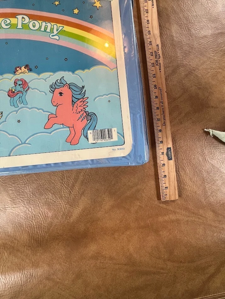 Estuche de transporte de vinilo My Little Pony 1983 vintage, azul, maleta de transporte de juguetes Hasbro Foto 4 de 4