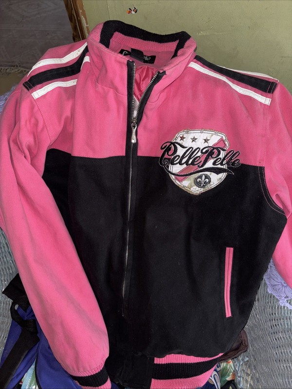 Pelle Pelle Revolution Girls Size XL Embroidered Jacket Full Zip Pockets