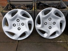 Pair Of Genuine Peugeot 306 14 Wheel Trims Hub Caps X2 Sonate 206