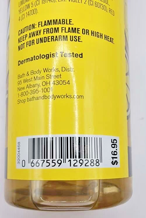 Bath & Body Works ICED LEMON POUND CAKE Fine Fragrance Body Mist Spray 8Oz