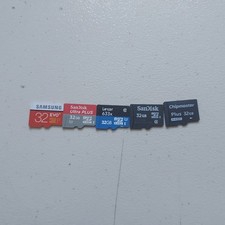 Lot of 5, 32GB Micro SD cards mixed brands SanDisk, Samsung, PNY, etc.