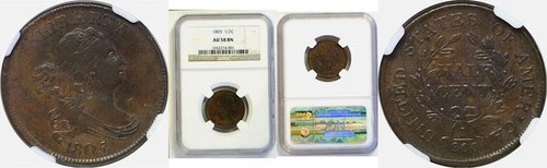 1805 Half Cent  -  NGC AU-58